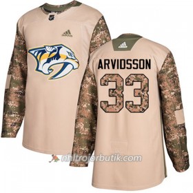 Män Ishockey Nashville Predators Tröja Viktor Arvidsson 33 Adidas 2017-2018 Camo Veterans Day Practice Authentic